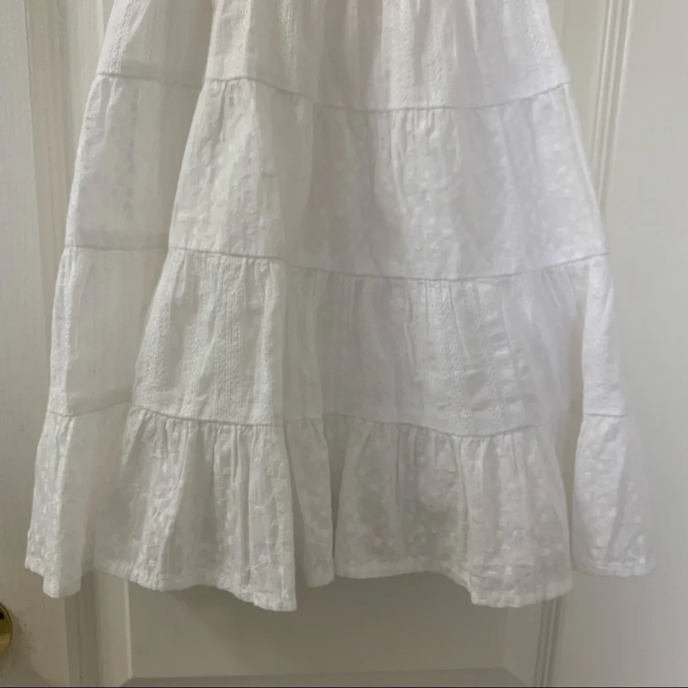 Joe Fresh White Cotton Sundress Eyelet Lace Embroidered Lined Size 3 - Picture 10 of 13